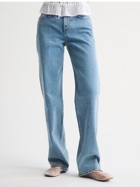 Abercrombie High Rise 90s Relaxed Jeans 31 Long Medium Wash Straight Leg A&F
